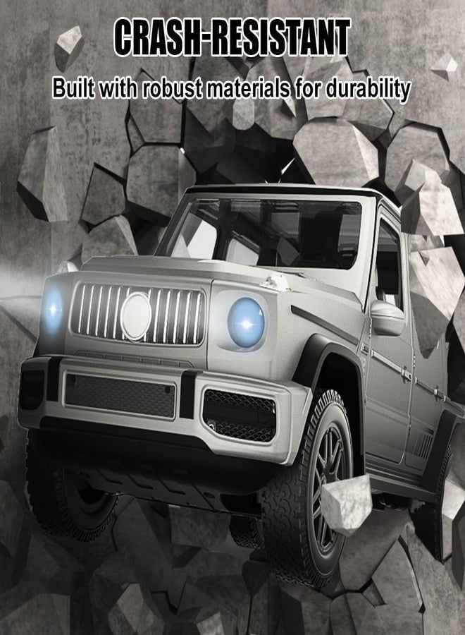 JOYJAY 2.4G RC Cars for Kids, 1:14 Remote Control Jeep Toy with LED Lights, Gesture Sensing Open Doors Racing SUV Truck, Off-Road All Terrain Crawler Vehicle Toy, Birthday for Boys - Image 4